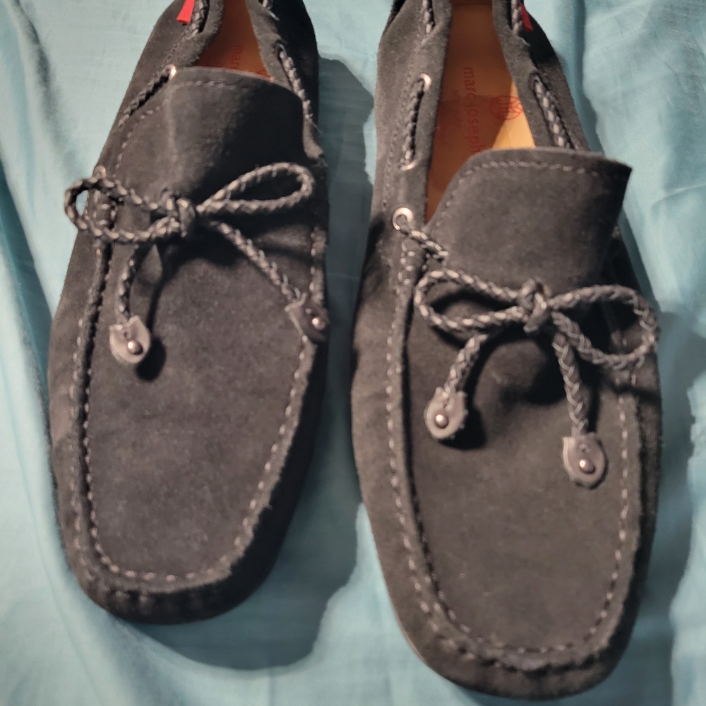 Marc Joseph Men's Black Suede Loafers Size 13